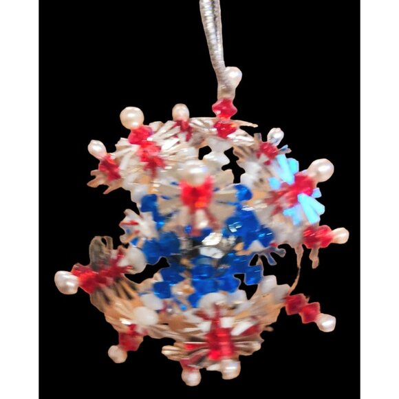 Diorama Kitsch Christmas Ornament Pushpin Handmade Mid Century Unique•Orn2 - Picture 2 of 7